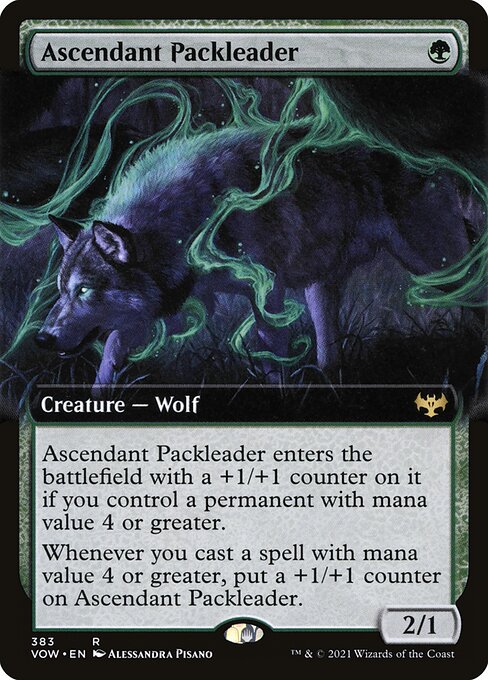MTG Ascendant Packleader VOW 383 Extended Art Nonfoil front