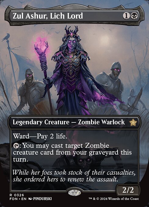 MTG Zul Ashur, Lich Lord FDN 326 Borderless Nonfoil