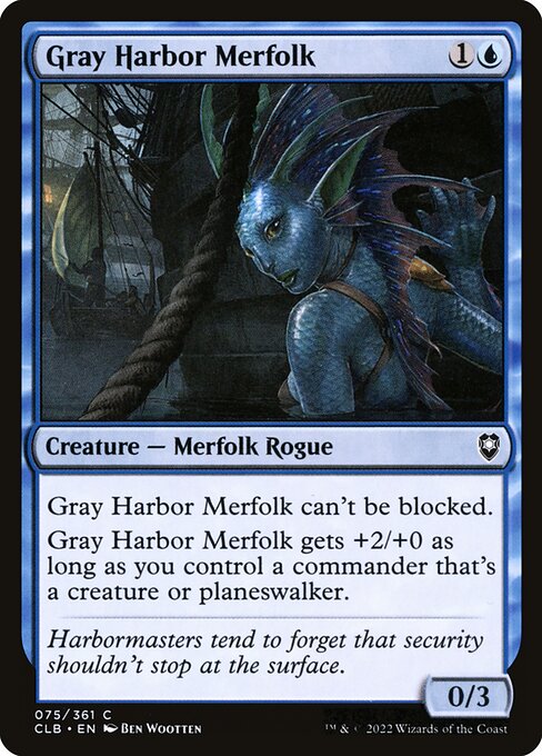 MTG Gray Harbor Merfolk CLB 075 Regular Nonfoil