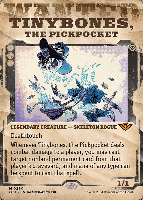 MTG Tinybones, the Pickpocket OTJ 290 Wanted Poster Foil