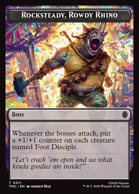 MTG Rocksteady, Rowdy Rhino Token TMC 011 Token Nonfoil