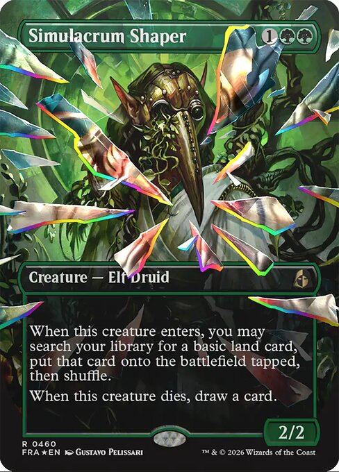MTG Simulacrum Shaper FRA 460 Shattered Mirror Facet Foil front