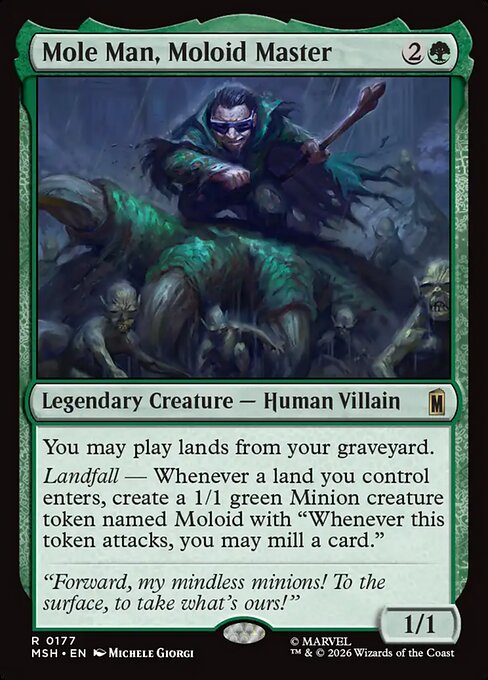 MTG Mole Man, Moloid Master MSH 177 Regular Nonfoil