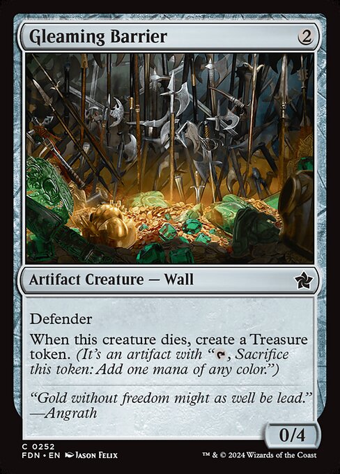 MTG Gleaming Barrier FDN 252 Regular Foil