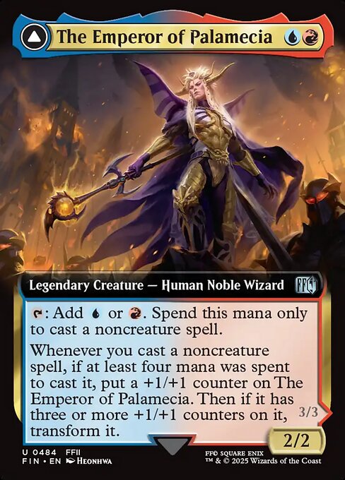 MTG The Emperor of Palamecia // The Lord Master of Hell FIN 484 Extended Art Foil