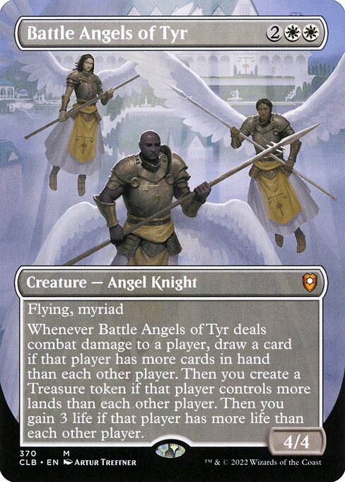 MTG Battle Angels of Tyr CLB 370 Borderless Nonfoil