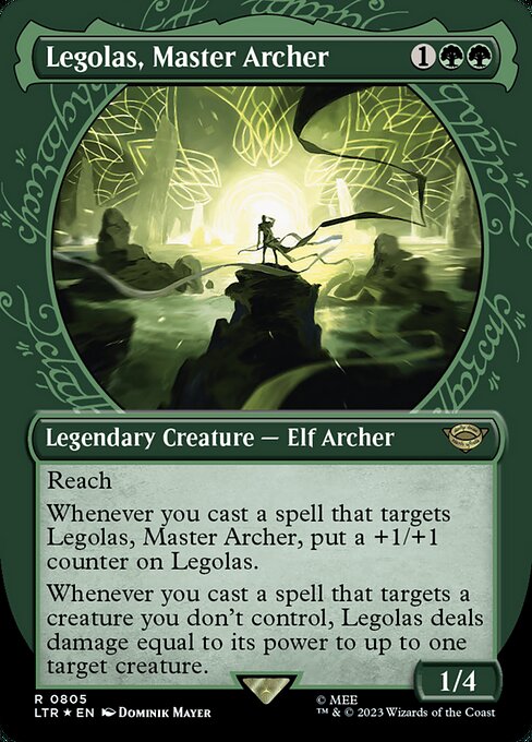 MTG Legolas, Master Archer LTR 805 Borderless Surge Foil