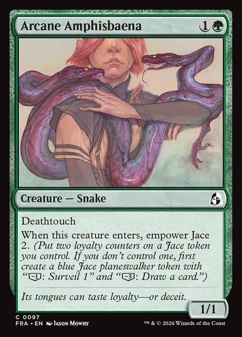 MTG Arcane Amphisbaena FRA 097 Standard Foil front