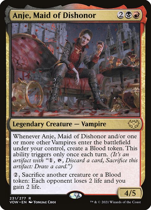 MTG Anje, Maid of Dishonor VOW 231 Standard Nonfoil front
