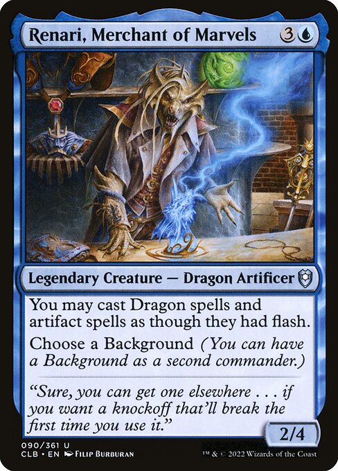 MTG Renari, Merchant of Marvels CLB 090 Regular Foil