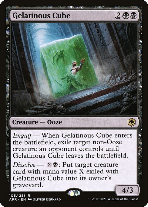 MTG Gelatinous Cube AFR 105 Regular Foil