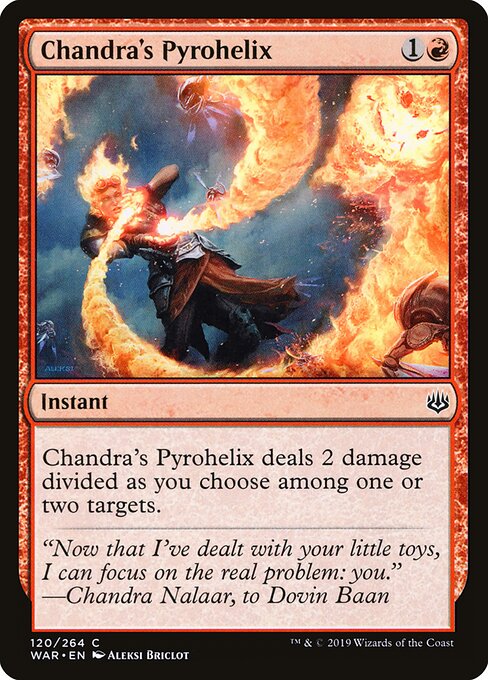 MTG Chandra's Pyrohelix WAR 120 Standard Foil front