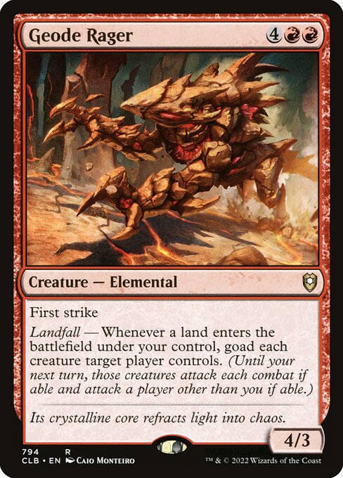 MTG Geode Rager CLB 794 Commander Deck Nonfoil