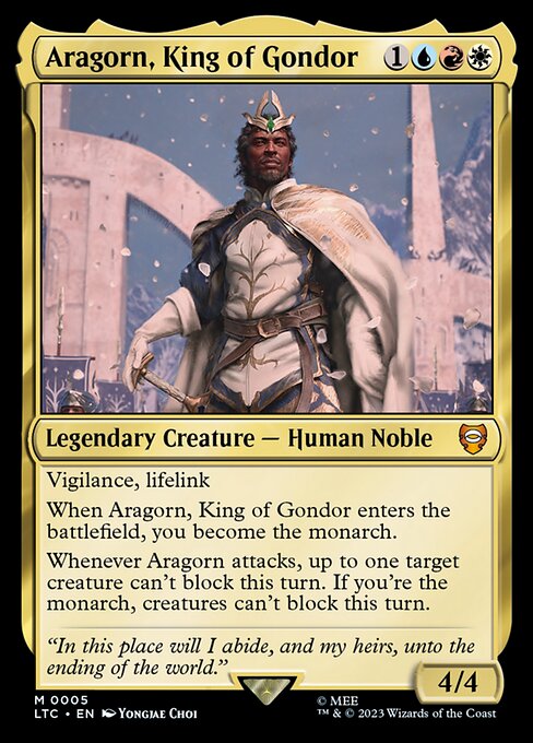 MTG Aragorn, King of Gondor LTC 005 Regular Foil