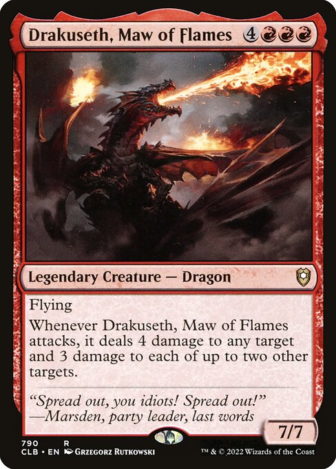 MTG Drakuseth, Maw of Flames CLB 790 Commander Deck Nonfoil