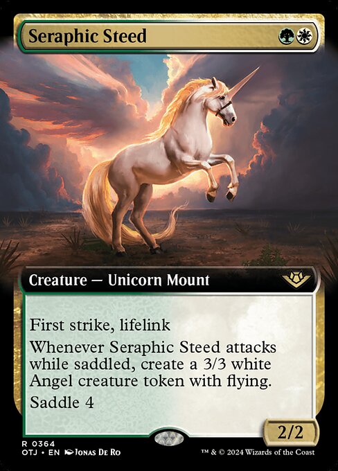 MTG Seraphic Steed OTJ 364 Extended Art Foil
