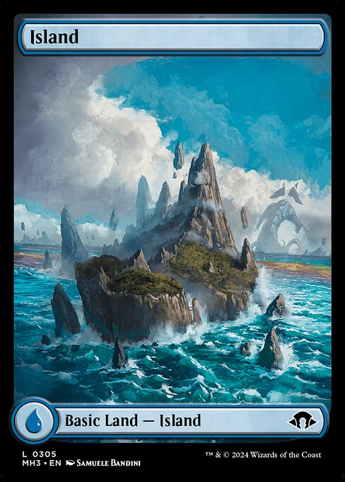 MTG Island MH3 305 Full Art Eldrazi Land Nonfoil