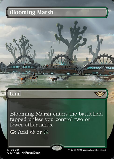 MTG Blooming Marsh OTJ 300 Borderless Full-Art Fastland Nonfoil