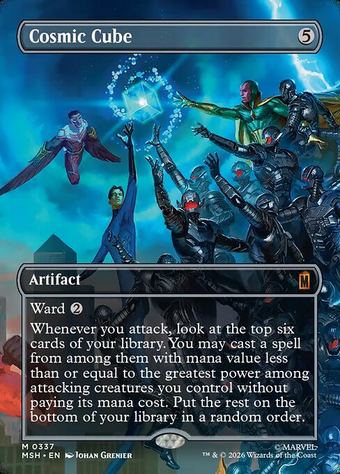 MTG Cosmic Cube MSH 337 Borderless Scene Nonfoil