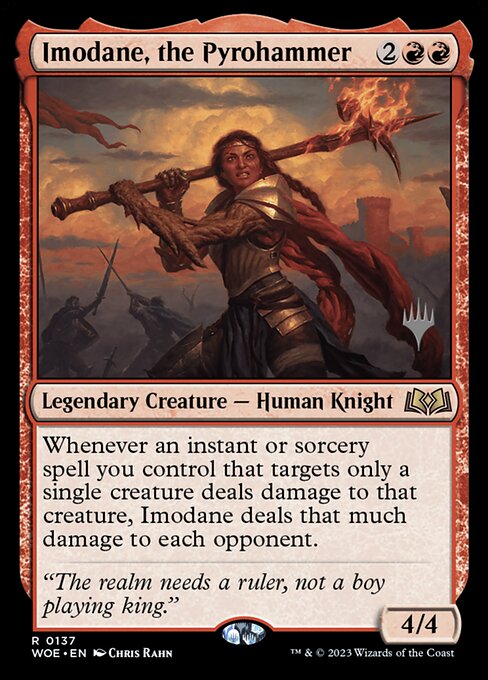 MTG Imodane, the Pyrohammer PWOE 137p Promo Pack Foil