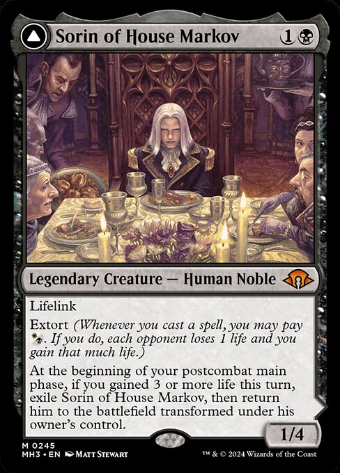 MTG Sorin of House Markov // Sorin, Ravenous Neonate MH3 245 Regular Foil