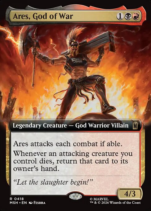 MTG Ares, God of War MSH 418 Extended Art Foil