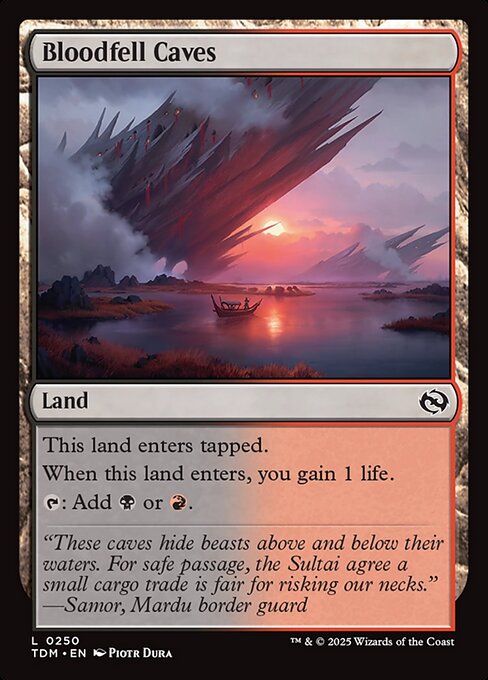 MTG Bloodfell Caves TDM 250 Regular Foil