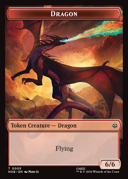 MTG Dragon Token HOB 005 Token Foil