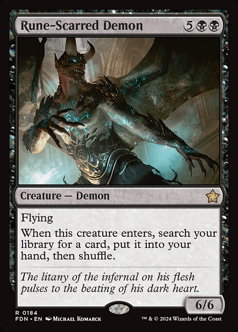 MTG Rune-Scarred Demon FDN 184 Regular Foil