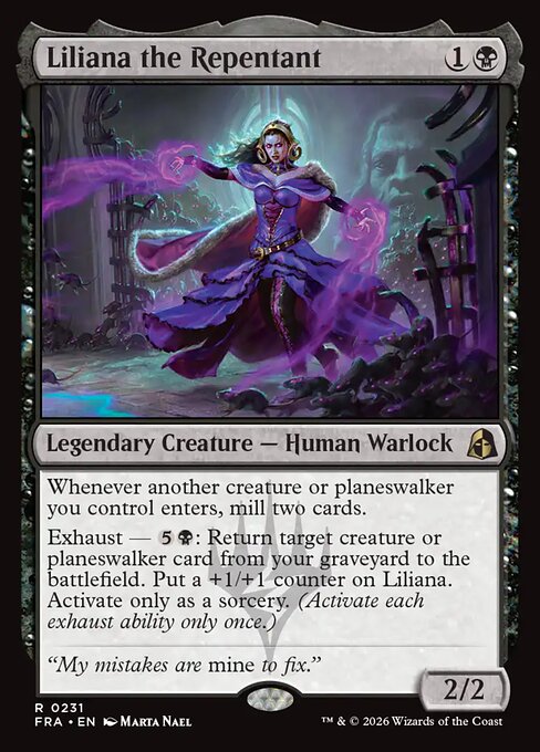 MTG Liliana the Repentant FRA 231 Standard Nonfoil front
