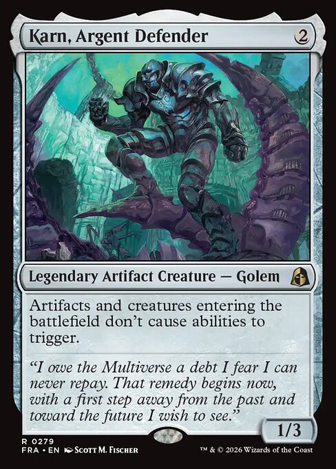 MTG Karn, Argent Defender FRA 279 Standard Foil front