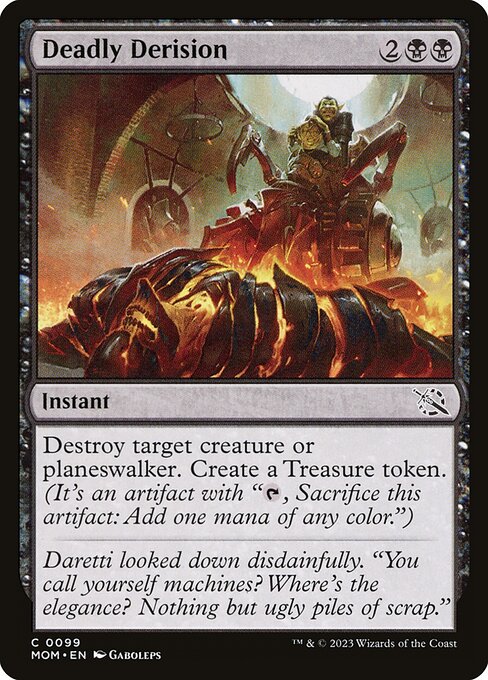 MTG Deadly Derision MOM 099 Regular Foil