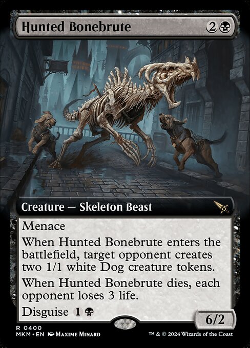MTG Hunted Bonebrute MKM 400 Extended Art Nonfoil