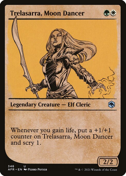MTG Trelasarra, Moon Dancer AFR 346 Rulebook Showcase Foil