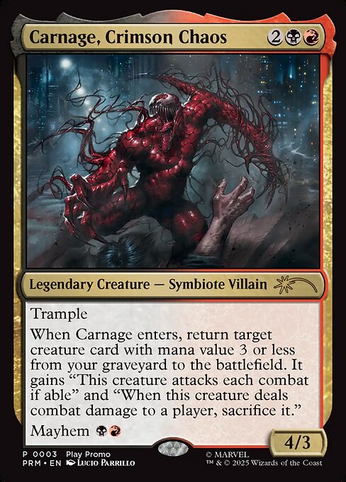 MTG Carnage, Crimson Chaos PW25 013 Standard Showdown Promo Foil