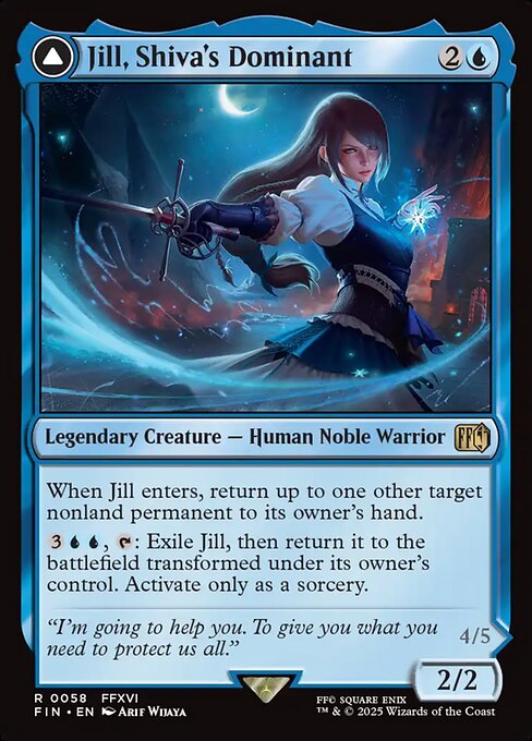 MTG Jill, Shiva's Dominant // Shiva, Warden of Ice FIN 058 Regular Nonfoil