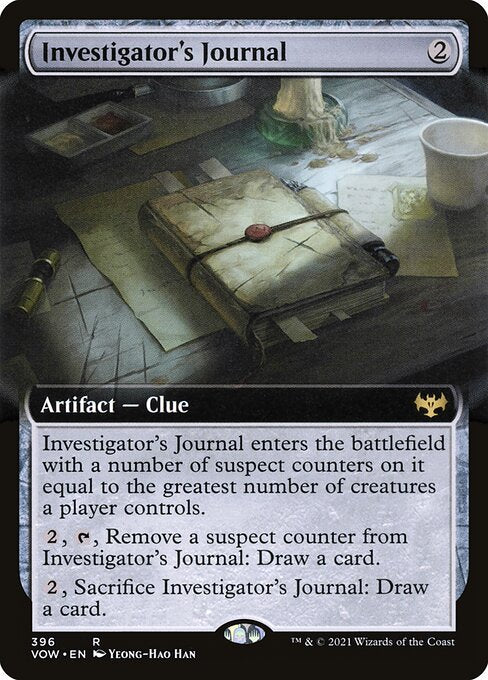 MTG Investigator's Journal VOW 396 Extended Art Nonfoil front