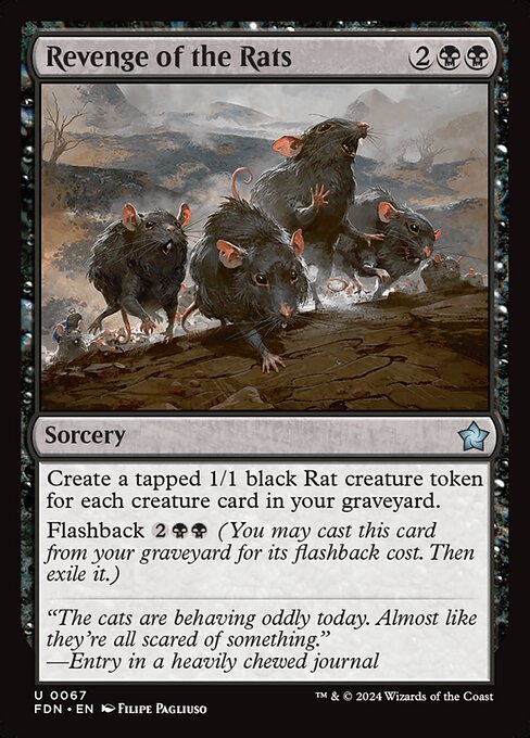 MTG Revenge of the Rats FDN 067 Regular Foil