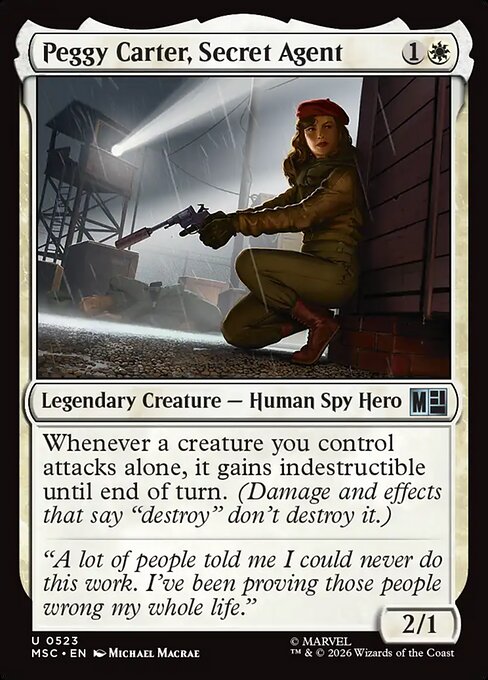 MTG Peggy Carter, Secret Agent MSC 523 Regular Foil