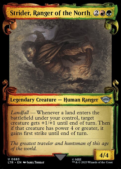 MTG Strider, Ranger of the North LTR 683 Showcase Scrolls of Middle-earth Silver Foil
