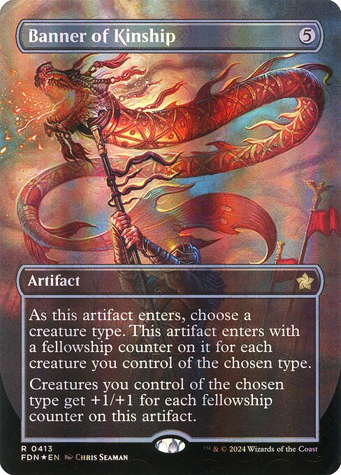 MTG Banner of Kinship FDN 413 Borderless Mana Foil
