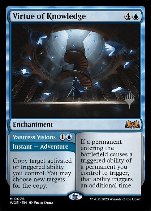 MTG Virtue of Knowledge // Vantress Visions PWOE 076p Promo Pack Foil