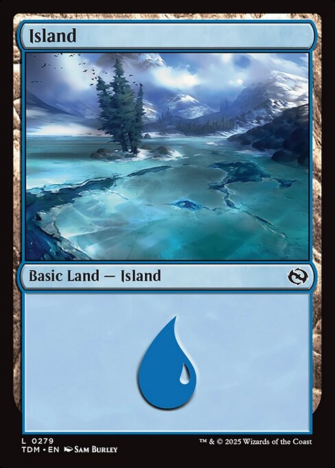 MTG Island TDM 279 Regular Foil