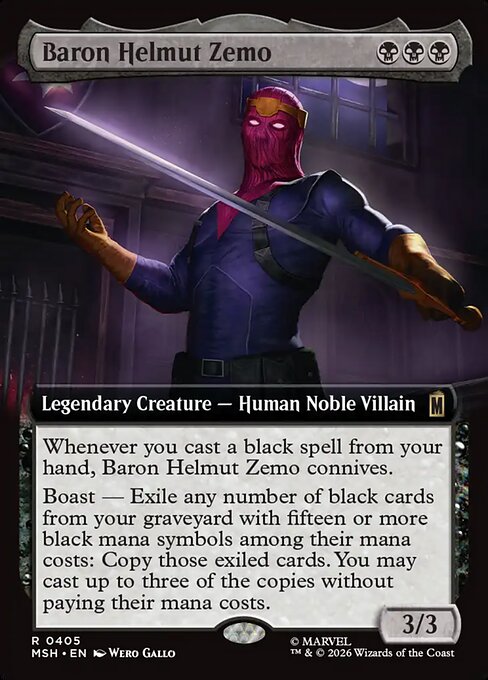 MTG Baron Helmut Zemo MSH 405 Extended Art Foil