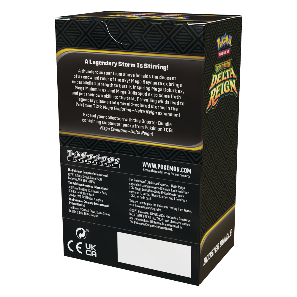 Pokémon TCG Mega Evolution Delta Reign Booster Bundle packaging, alternate product view 2