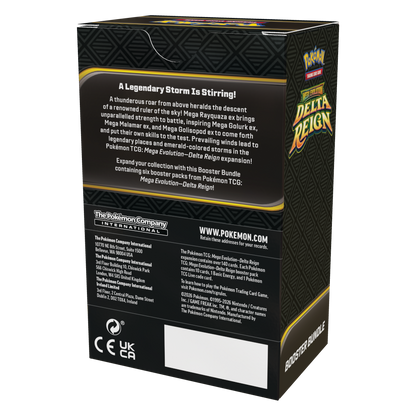 Pokémon TCG Mega Evolution Delta Reign Booster Bundle packaging, alternate product view 2