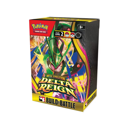 Pokémon TCG Mega Evolution Delta Reign Build and Battle Box packaging