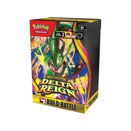Pokémon TCG Mega Evolution Delta Reign Build and Battle Box packaging
