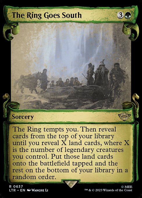 MTG The Ring Goes South LTR 637 Showcase Scrolls of Middle-earth Silver Foil