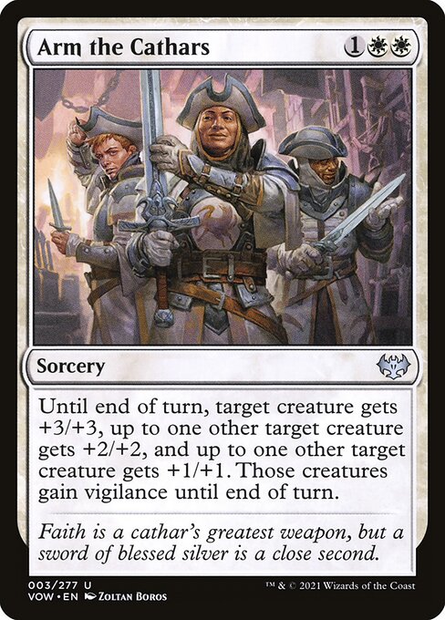 MTG Arm the Cathars VOW 003 Standard Nonfoil front
